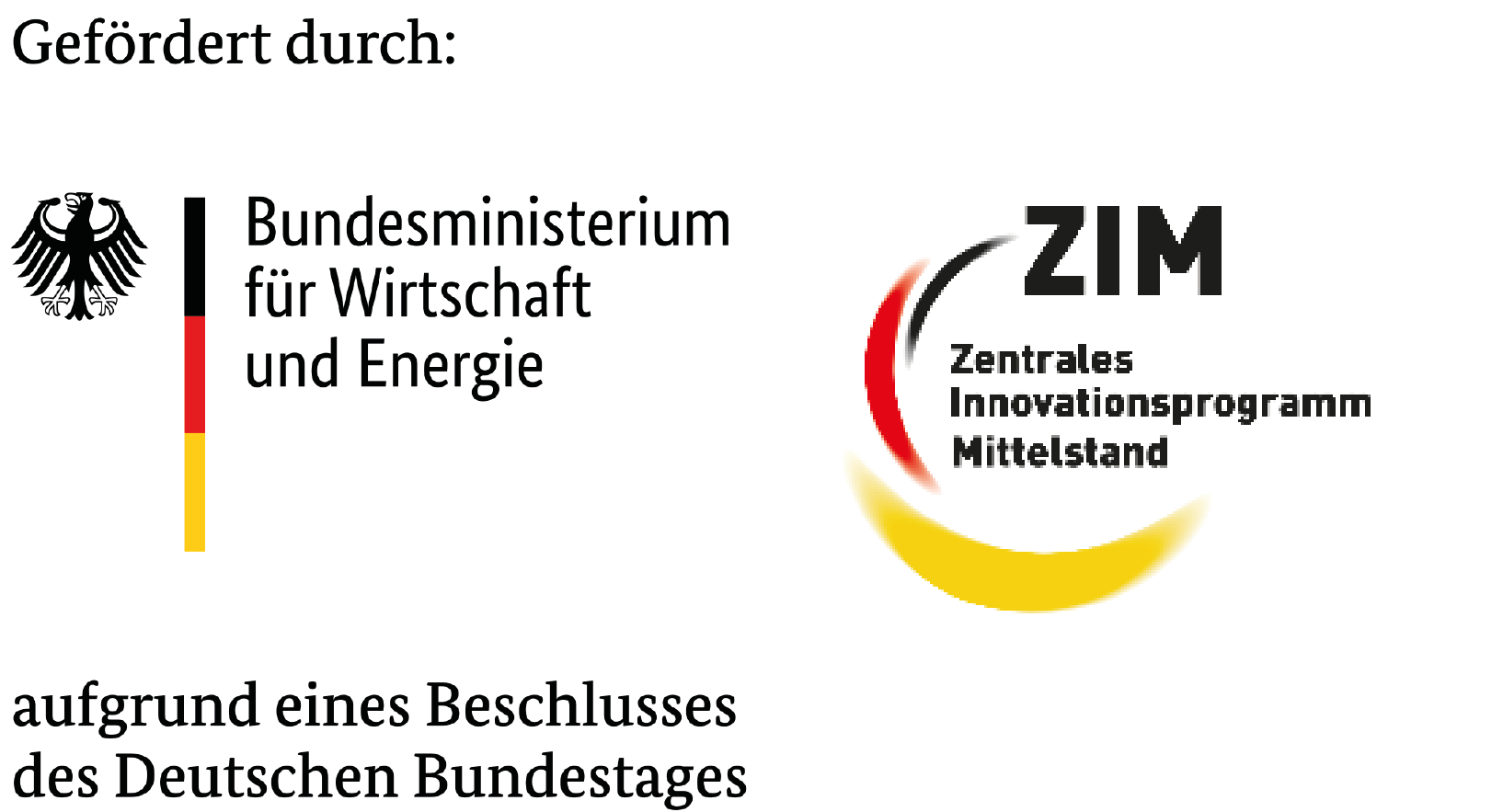 Logo BMWi und Logo ZIM